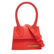 Pre-owned Leather handbags Jacquemus Pre-owned , Red , Dames