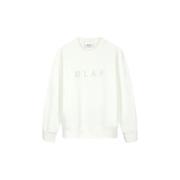 Kruissteek Crewneck Sweater Olaf Hussein , White , Heren