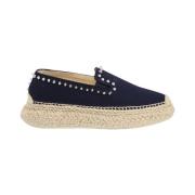 Pre-owned Cotton flats Christian Louboutin Pre-owned , Blue , Dames