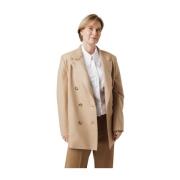 Beige Wollen Jas met Oversized Pasvorm Harris Wharf London , Beige , D...