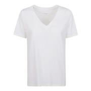 Witte Lyocell Katoen T-shirts Polos Majestic Filatures , White , Dames