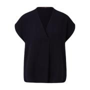 Crepe Blouse Top Windsor , Blue , Dames