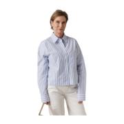 Blauwe Knoopblouse Closed , Multicolor , Dames