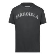 Zwart Katoenen Jersey T-Shirt Vintage Logo Maison Margiela , Black , H...