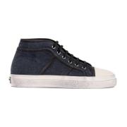 Vintage Mid-Top Sneakers Made in Italy Dolce & Gabbana , Blue , Heren