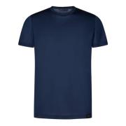 Blauw Katoenen T-shirt met Logo Low Brand , Blue , Heren