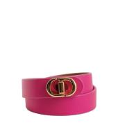 Roze Leren Armband met Gouden Detail Dior , Pink , Dames