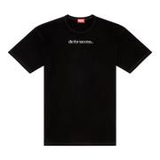 T-shirt with Die For Success embroidery Diesel , Black , Heren