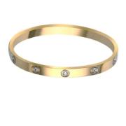 Kristallen Armband 18K Goud Plating Dansk Copenhagen , Yellow , Dames