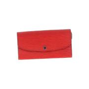 Pre-owned Leather wallets Louis Vuitton Vintage , Red , Dames