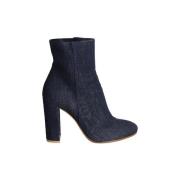 Pre-owned Denim boots Gianvito Rossi Pre-owned , Blue , Dames