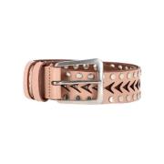 Pre-owned Leather belts Yves Saint Laurent Vintage , Pink , Dames