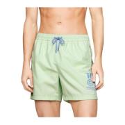 Geborduurde logo zwemshorts - Groen Tommy Jeans , Green , Heren