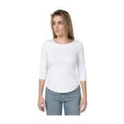 Zachte Witte T-shirt Le Tricot Perugia , White , Dames