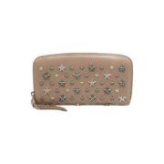 Pre-owned Leather wallets Jimmy Choo Pre-owned , Beige , Dames