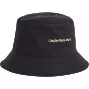 Twill Bucket Hat met Logo Borduursel Calvin Klein , Black , Dames