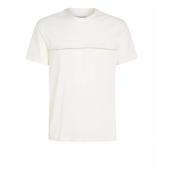 Moderne Textuur Mix T-shirt Calvin Klein , White , Heren