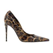 Bruine Leren Pumps met Puntige Neus Dolce & Gabbana , Multicolor , Dam...