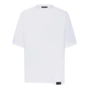 Witte Katoenen T-shirt met Logo Low Brand , White , Heren