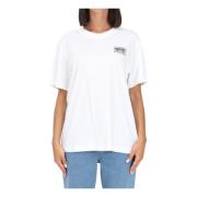 Wit T-shirt En Polo Moschino , White , Dames