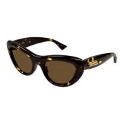 Bv1282S 002 Sunglasses Bottega Veneta , Brown , Dames