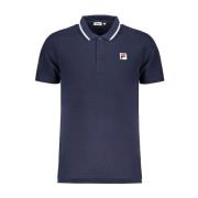 Blauw Katoenen Polo Shirt Klassiek Ontwerp Fila , Blue , Heren