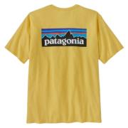 Logo T-shirt Patagonia , Yellow , Heren