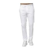 Witte katoenen satijnen pantalon Karl Lagerfeld , White , Heren