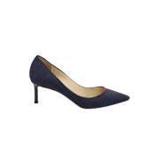 Pre-owned Leather heels Jimmy Choo Pre-owned , Blue , Dames