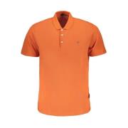 Oranje Geborduurd Poloshirt Napapijri , Orange , Heren