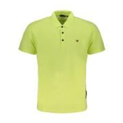 Gele Geborduurde Polo Shirt Napapijri , Yellow , Heren