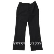 Pre-owned Wool bottoms Oscar De La Renta Pre-owned , Black , Dames