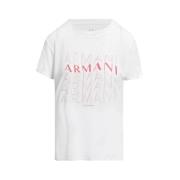 Basis T-shirt Casual Stijl Armani Exchange , White , Dames