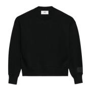 Zwart Patch Logo Sweatshirt Ami Paris , Black , Heren