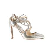 Pre-owned Leather heels Jimmy Choo Pre-owned , Gray , Dames