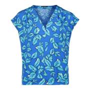 Bloemen V-hals Printshirt Betty Barclay , Blue , Dames