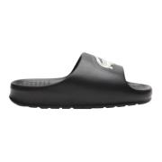 Zwarte Serve Slide Klompen Lacoste , Black , Heren