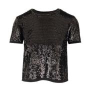 Zwarte T-shirts en Polos Rupia Max Mara Studio , Black , Dames