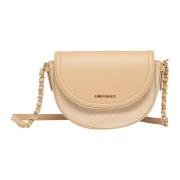 Stijlvolle Bastoptik Handtas Carlo Colucci , Beige , Dames