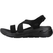 Comfortabele Platte Sandalen voor Vrouwen Skechers , Black , Dames