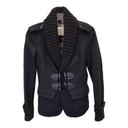 Pre-owned Wool outerwear Burberry Vintage , Black , Dames