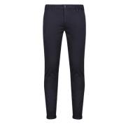 Blauwe Tencel Chino Slim Fit Re-Hash , Blue , Heren