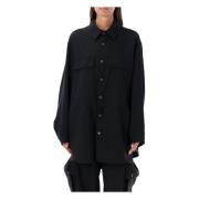 Oversized Zwarte Shirt Aw23 Darkpark , Black , Dames