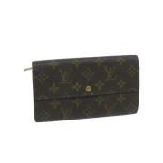 Pre-owned Coated canvas wallets Louis Vuitton Vintage , Brown , Dames