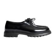 Zwarte Leren Loafer Schoenen Saint Laurent , Black , Heren