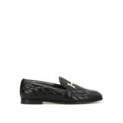 Zwarte Gewatteerde Leren Loafer Tod's , Black , Heren