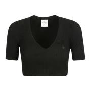 Zwarte Sweatshirt Damesmode Courrèges , Black , Dames
