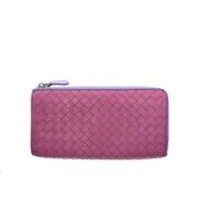 Pre-owned Leather wallets Bottega Veneta Vintage , Purple , Dames