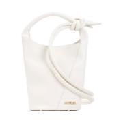 Neutrale Bucket Tas met Geknoopte Band Jacquemus , White , Dames