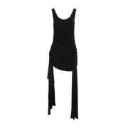 Zwarte Asymmetrische Jurk Mugler , Black , Dames